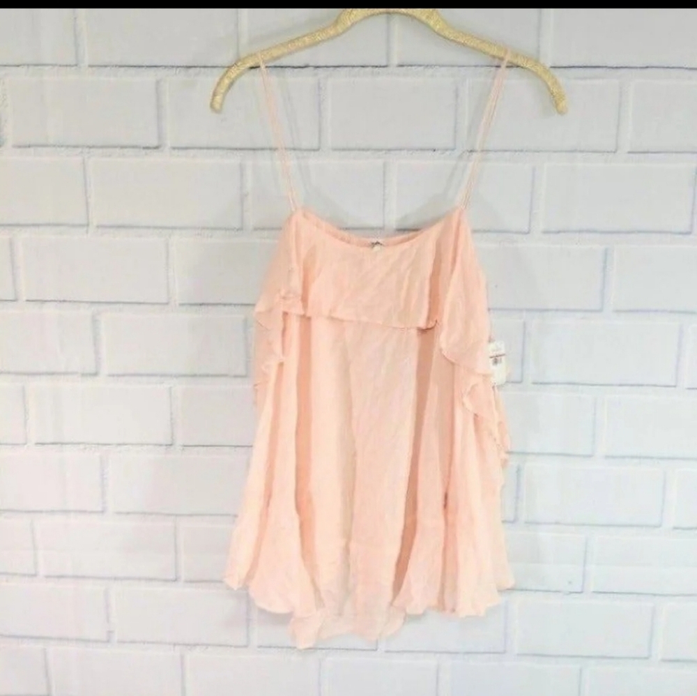Intimately Free People Pink Ruffled top